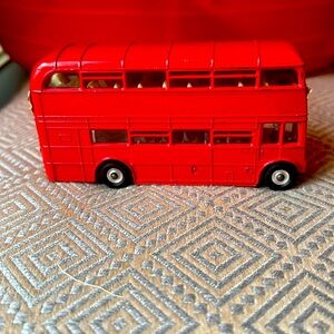 Vintage dinky toys routemaster diecast double-decker bus number 28